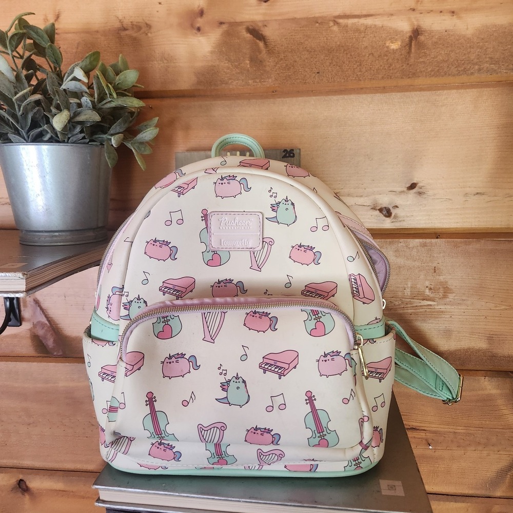Loungefly Pusheen Music Mini Backpack Multicolor Adjustable Faux Leather